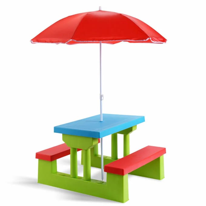 Picknicktafel - Kinderen - Tuintafel - Multifunctionele Picknick tafel - Speeltafel - Geschikt voor Buiten - Multi kleur