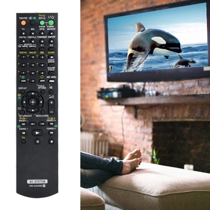 Télécommande de remplacement pour système de récepteur AV Sony RM-AAU060 black