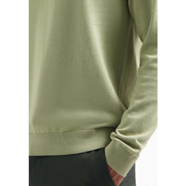 No Excess Pullover Polo Half Zip Solid Light Moss Size: M | Sweaters Outlet | Heren | Groen