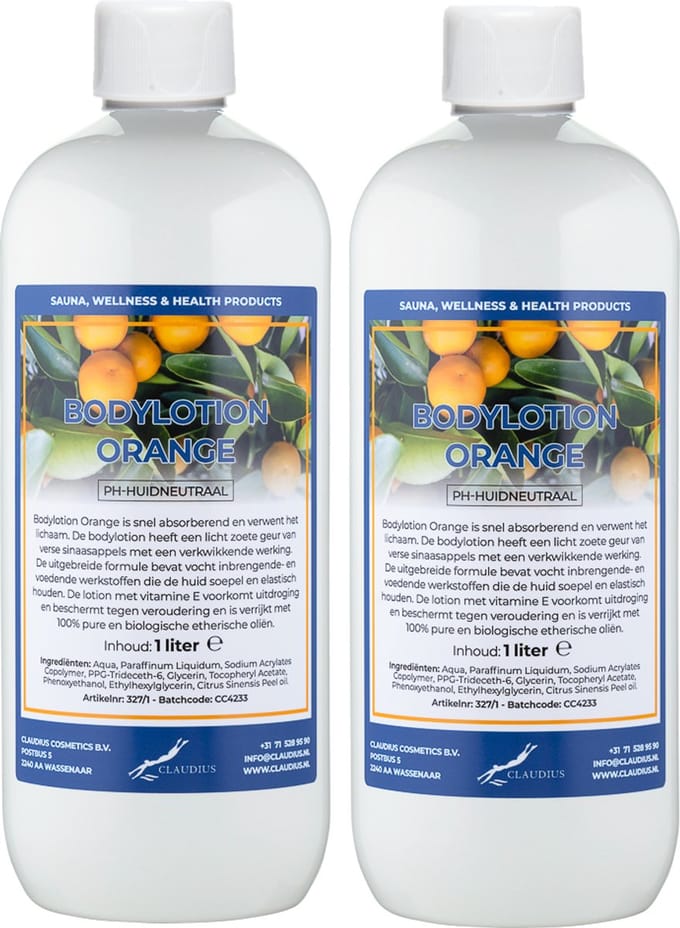Bodylotion Orange 1 Liter - set van 2 stuks