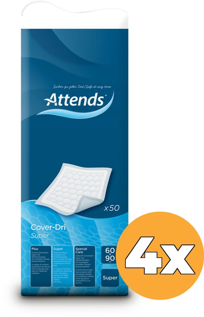 Attends Cover-Dri Super 60 x 90 cm - 4 paquets de 50 protections