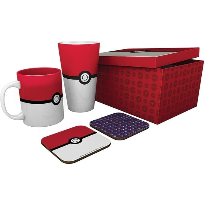 ABYstyle - POKEMON Gift Set Glass + Mug + 2 Coasters Pokéball - Cadeauset