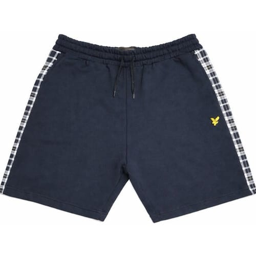 Korte Broek Lyle &amp; Scott Check Panelled Sweat Shorts Dark Navy