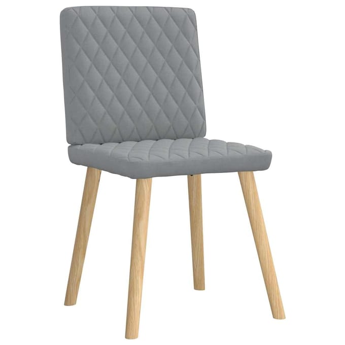 vidaXL - Eetkamerstoelen - 4 - st - stof - lichtgrijs