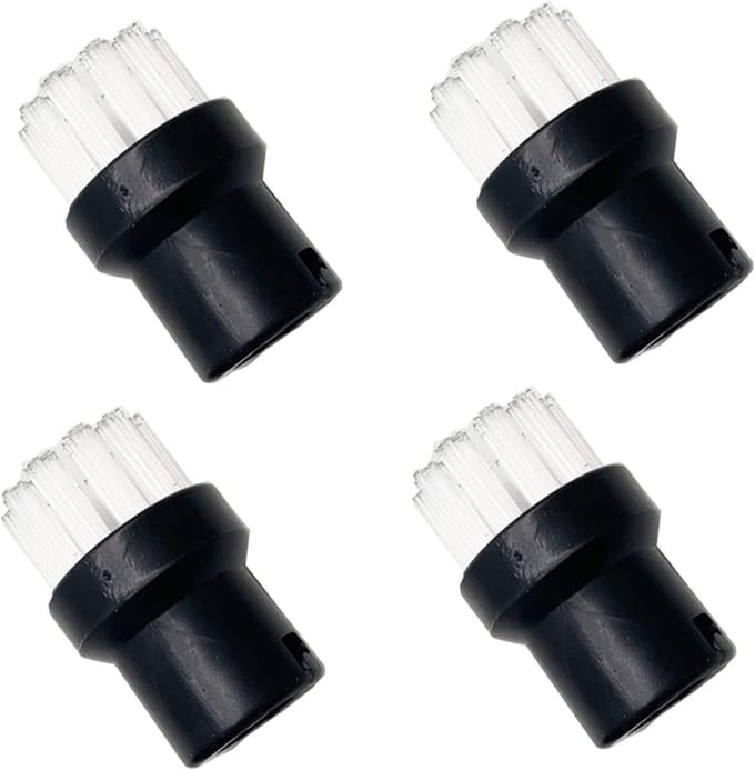 Stoomreiniger Borstels - Nozzle Vervanging - Diepe Reiniging - Hittebestendig Materiaal - 4 Stuks - Wit
