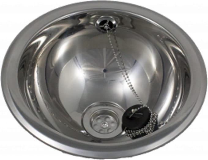 Bulles I, inbouw wasbak - mat, incl. overloop Ø 425 x 160 mm