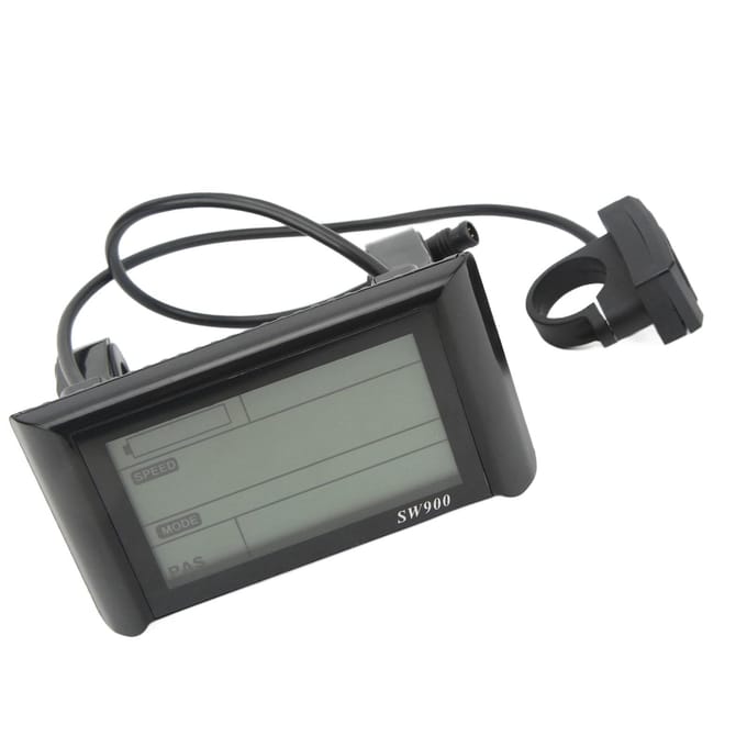 Elektrische Fiets LCD Display Elektrische Scooter SW900 LCD Display Meter met Waterdichte Connector black