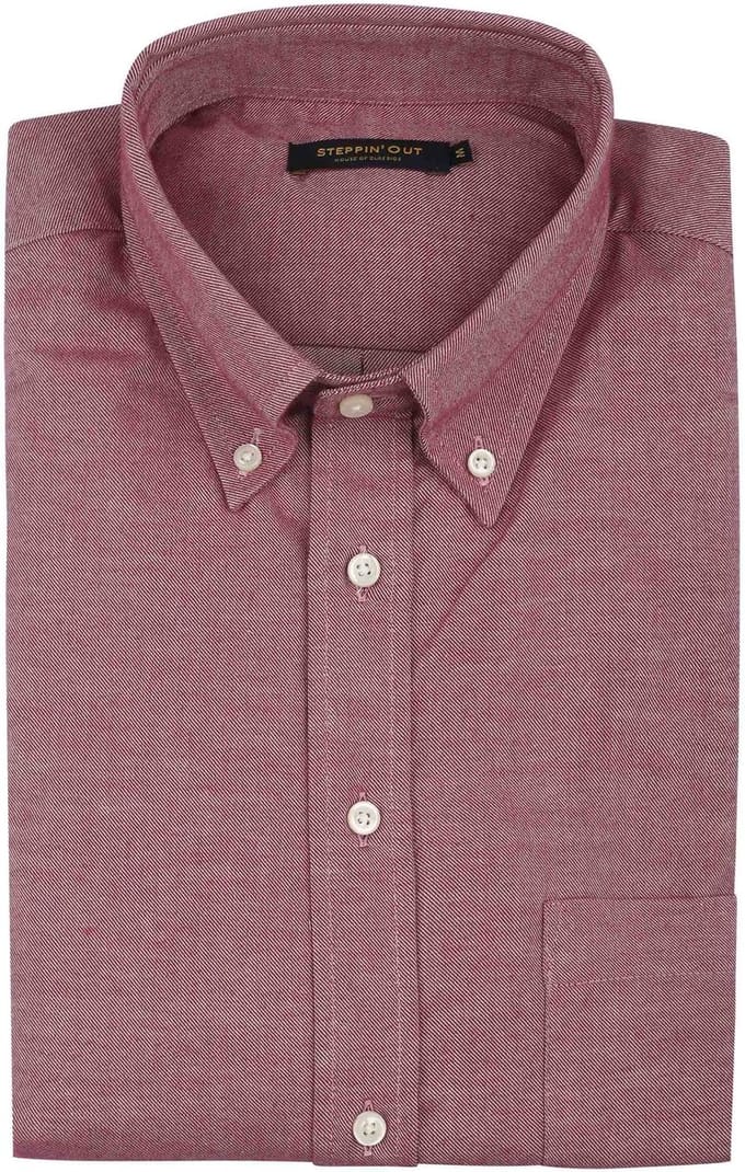 Steppin' Out Overhemd Twill Rood - Maat XL - Heren - Casual Shirt