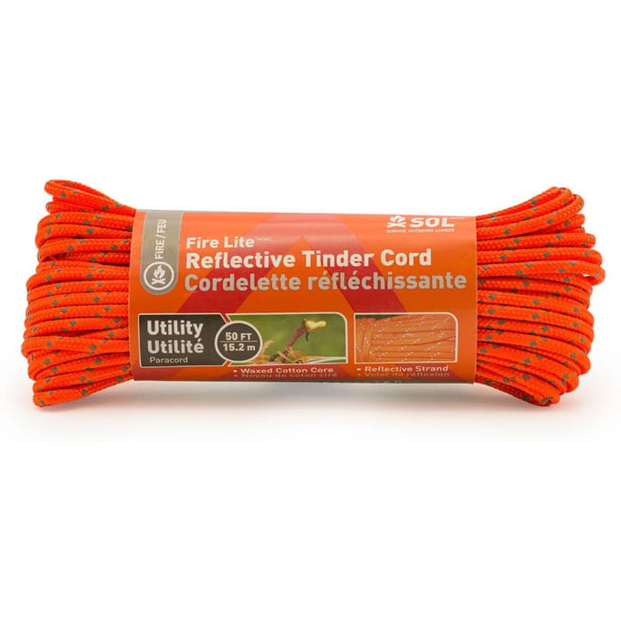 Sol fire lite tinder utilitycord 15,2 m