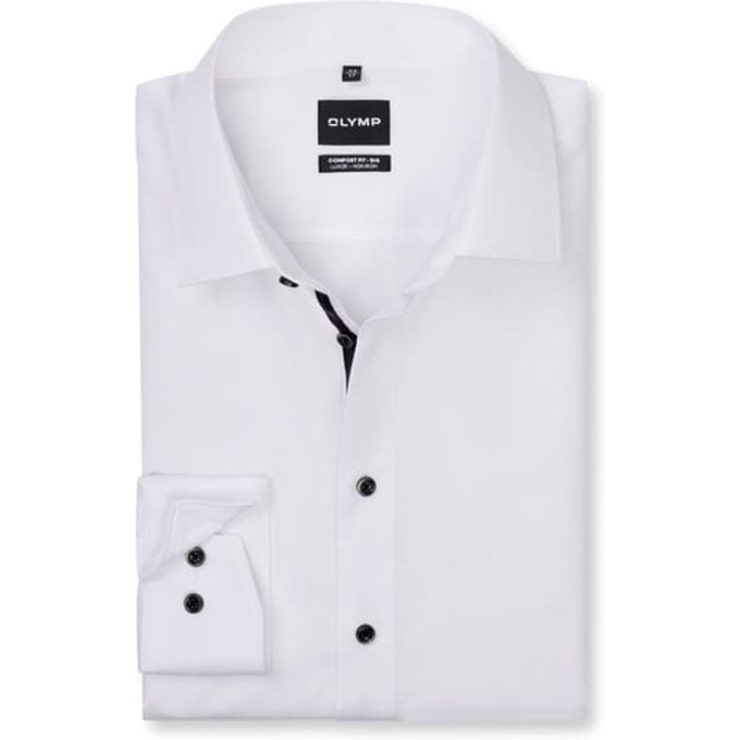 OLYMP Luxor Overhemd, Comfort Fit - Big, New Kent, Wit