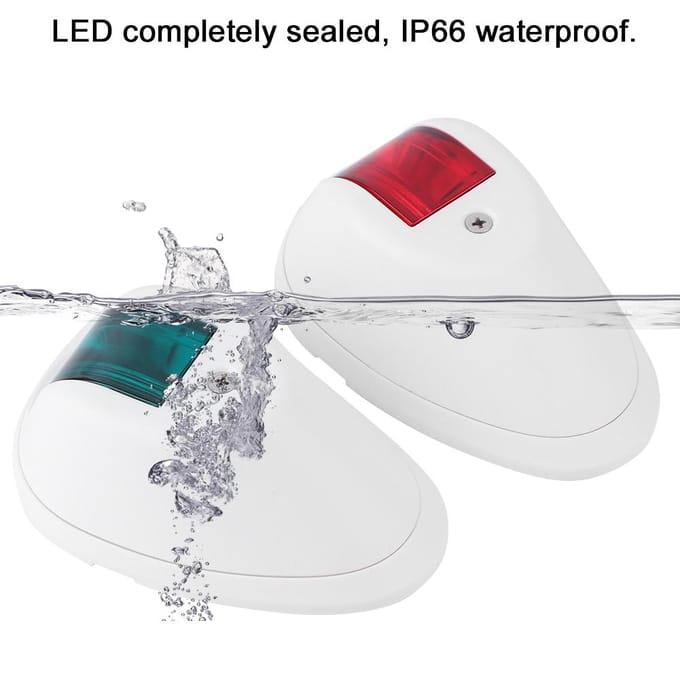DC12V24V 3W LED Navigatieverlichting Signaallamp IP66 Waterdicht voor Marine Boot JachtWit wit