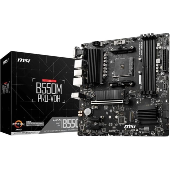 MSI B550M PRO-VDH Serie - Moederbord - Micro ATX - AMD Ryzen Compatibiliteit - HDMI en DisplayPort Ondersteuning
