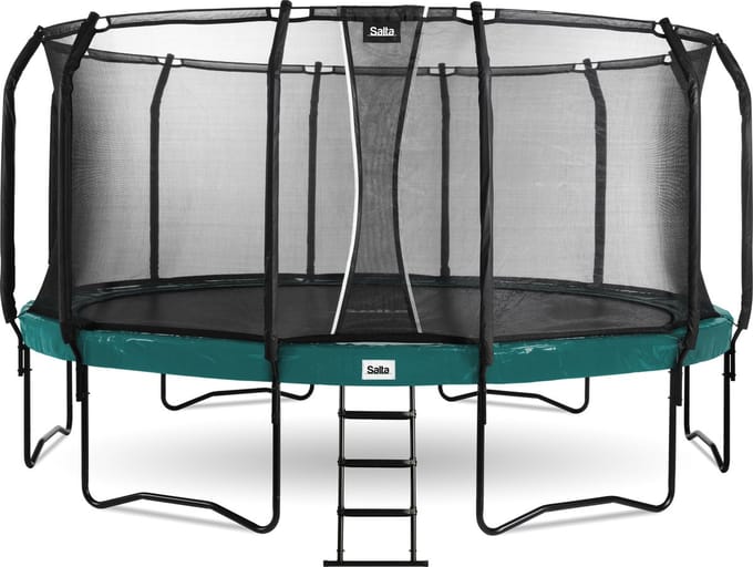 Salta First Class - Trampoline met veiligheidsnet en ladder - ø 487 cm - Groen