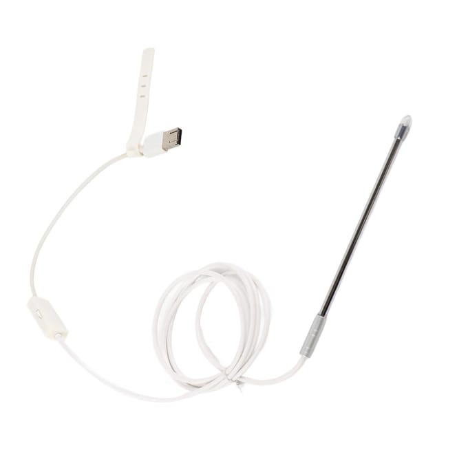 Endoscope Visuel 4,9 mm Cavité Oreille Nez Caméra Endoscope Inspection Vidéo Cure-oreille avec Lumière LED white