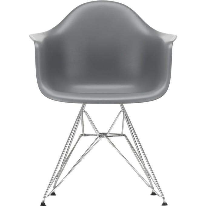 Vitra - DAR Eames Plastic Armchair - granietgrijs RE - verchroomd - 4 - 6 Wochen