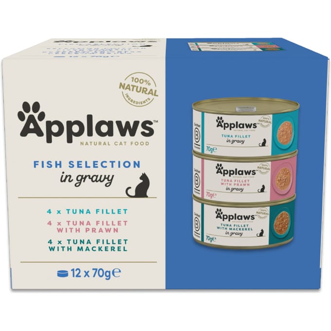 Voordeelpakket: 12x70g Applaws Cat in Sauce mix pack (3 soorten) nat kattenvoer