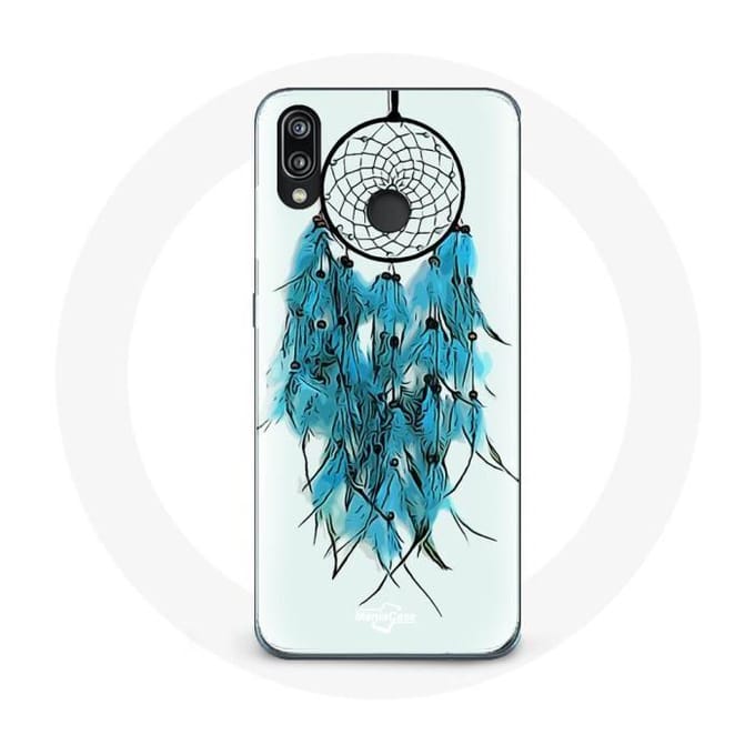 Coque - Huawei - P20 Lite - Attrape Rêve - Souple - Bleu et Blanc blanc