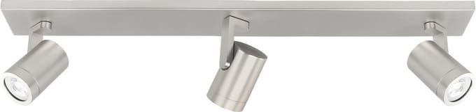 Opbouwspot Aston | Nickel Metaal | Rechthoek | GU10 | 3-voudig | 65cm