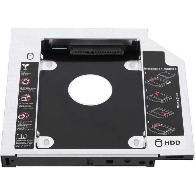 SATA3.0 HDD Caddy 9.5mm12.7mm Universeel Tweede Aluminiumlegering Computeraccessoires voor 12.7mm / 0.5in black