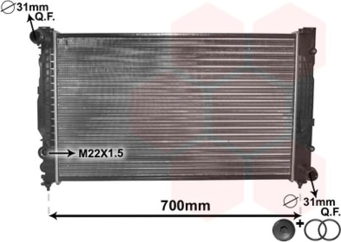 Van Wezel - RADIATOR VOOR AUDI A4 B5 1994-1998 4B0121251AE