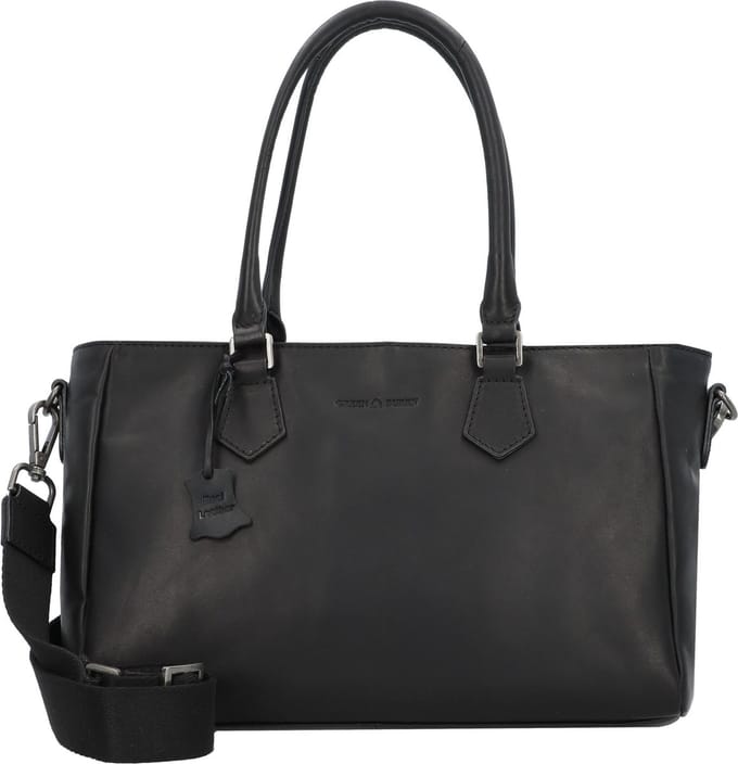 Greenburry Pure Black Handtas Leer 33 cm - Dames - black
