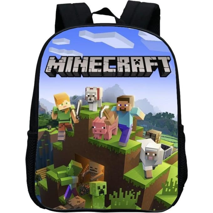 Bedrukte Kleuterschooltas, Cartoon Minecraft 12-Inch Rugzak, Licht En Casual 12inch backpack