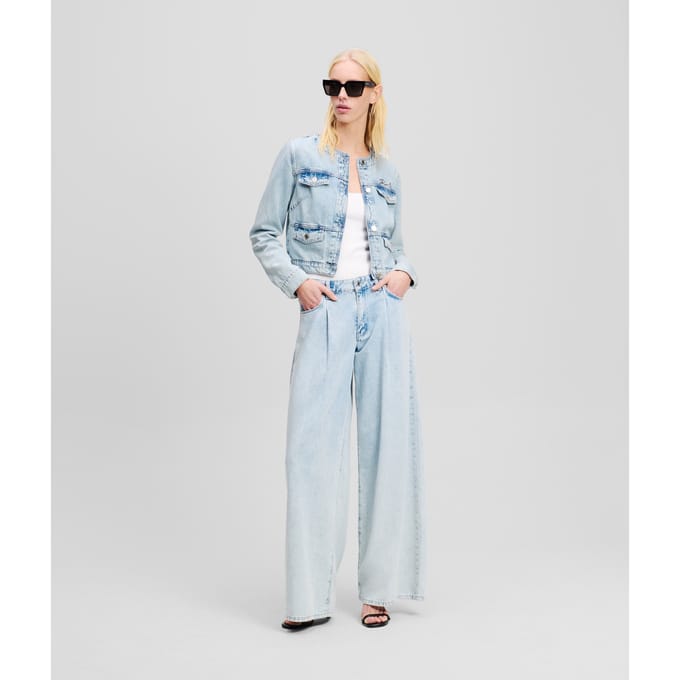 Karl Lagerfeld Button Denim Jacket Light Blue Denim Taglia: XL | Giacche di jeans Outlet | Donna | Blu