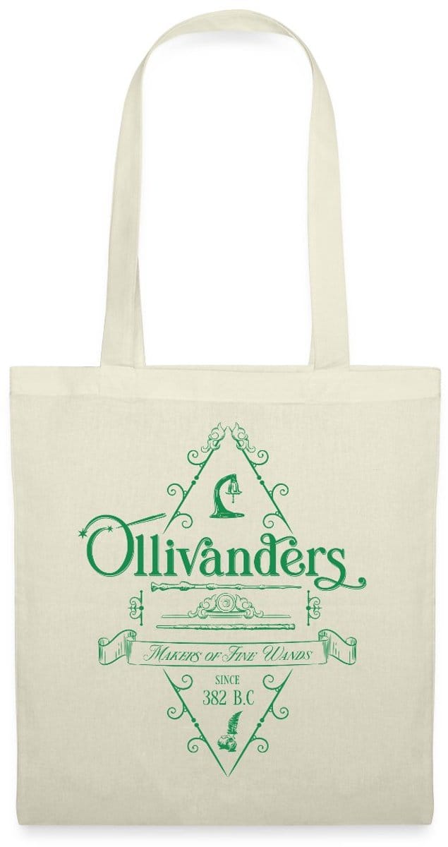 Harry Potter Olivanders Winkel Groen Logo Tas Van Stof Schoudertas