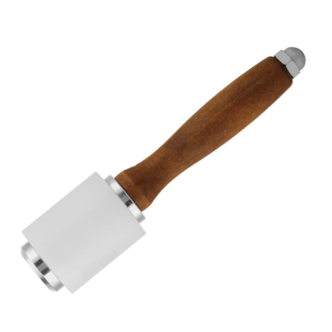 Marteau en cuir et nylon, manche en bois, maillet de sculpture sur cuir, outil d'artisanat white