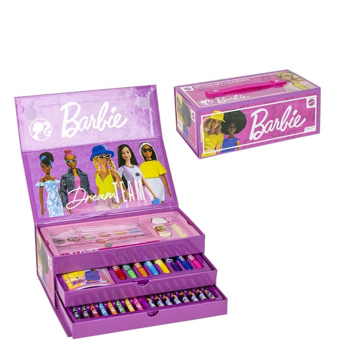 Barbie Tekenen Tekendoos Knutselen Meisjes - 44 Pieces