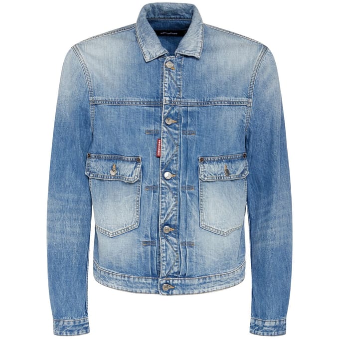 Dsquared2 Heritage Boxy Denim Jacket Marineblauw