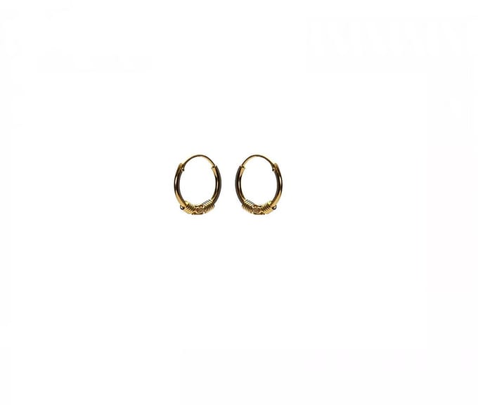 Bijoutheek Bali hoop Oorringen 12GD-2 Gold