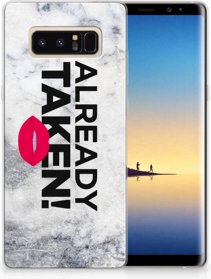 Samsung Galaxy Note 8 Siliconen hoesje met naam Already Taken White