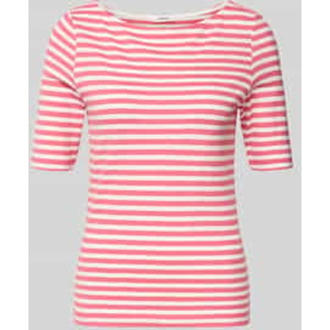 slim fit T-shirt van puur katoen