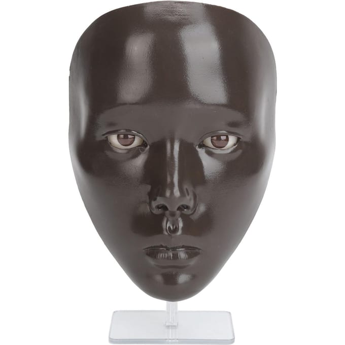 Oefenhoofd voor make-up met plastic standaard 5D siliconen volledig gezicht make-up oefenbord herbruikbaar gray