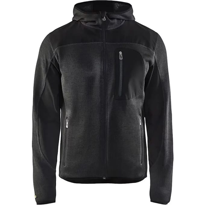 Blaklader 4930 Gebreide Werktrui met Softshell Rood/Zwart