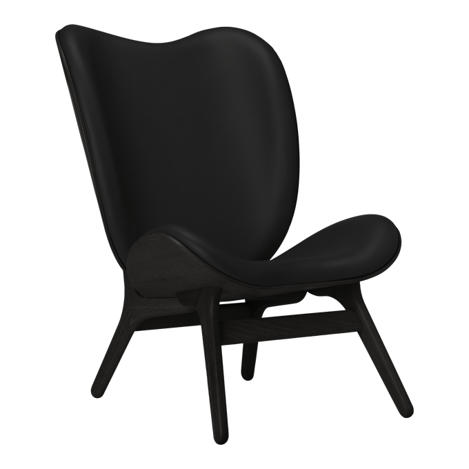 UMAGE A Conversation Piece Highback Fauteuil - eiken zwart - Leder Hope black