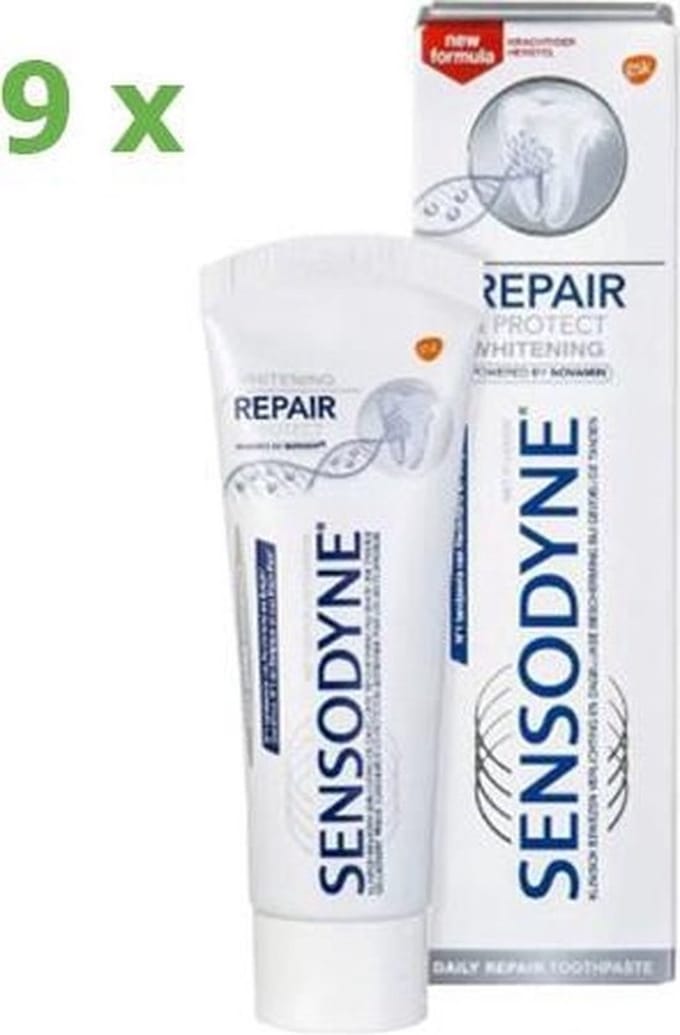Sensodyne - Tandpasta - Repair & Protect - Whitening - 75ml x 9