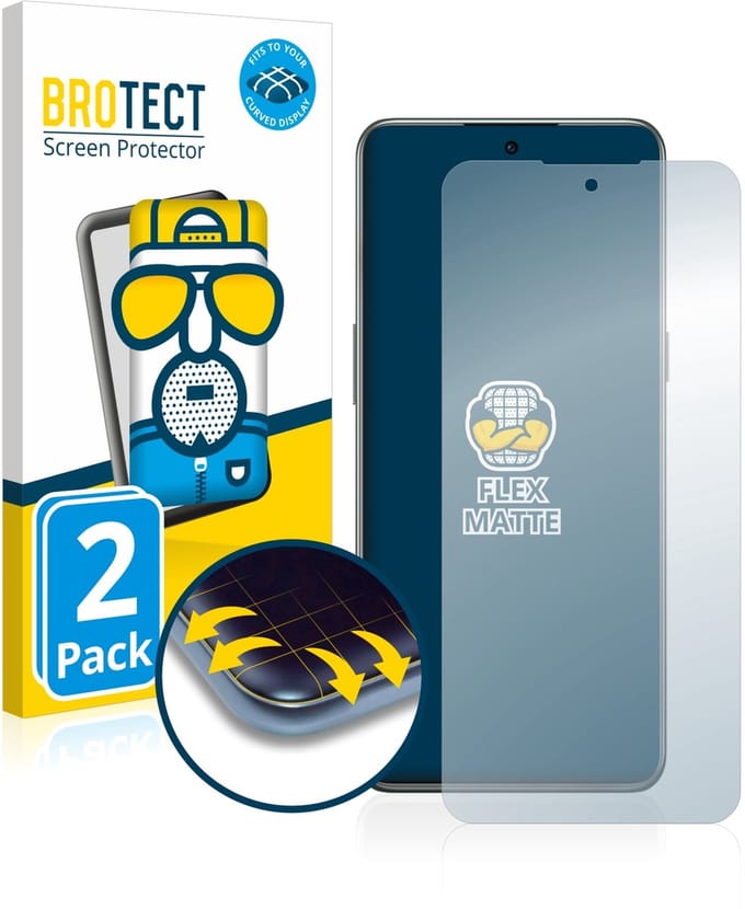 BROTECT - Screenprotector voor OnePlus 10T 5G - Folie Beschermfolie matte volledig dekking 2 Stuks