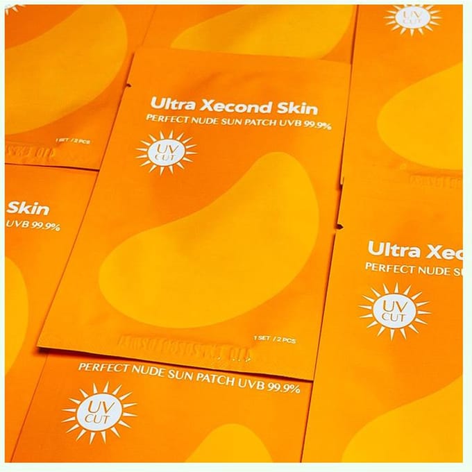 Patch solaire Ultra Second Skin Transparent Perfect Nude UV Protection UV Golf Sun Patch 1 portion [Store], 1 pièce orange