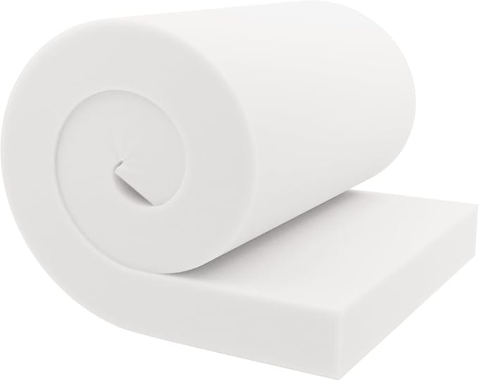 Bekleding Schuim - Kussen Vulling - Meubels Repareren - Hoge Dichtheid Schuim - 7.6x33x71 cm - Wit