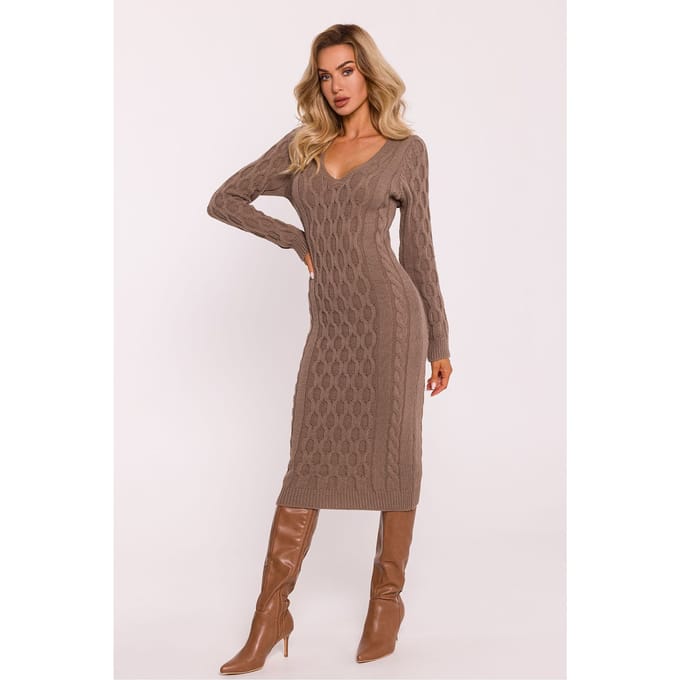 Knit Shape Dress - Braun / Einheitsgröße