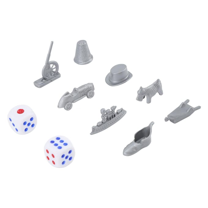 Plastic Bordspel Accessoires Kanon Auto Schip Hoed Bordspel Vervangstukken met Dobbelstenen gray