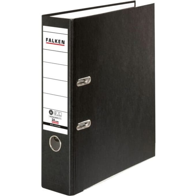 FALKEN Recycolor-dossier, DIN A4, rugdikte 80 mm, zwart