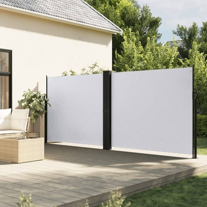vidaXL - Windscherm - uittrekbaar - 180x1000 - cm - wit