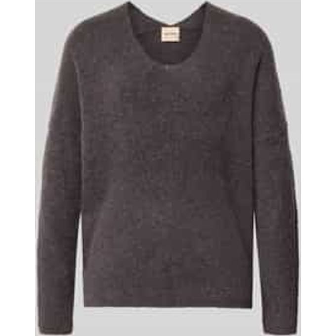 Gebreide pullover van wolmix met v-hals model 'THORA'