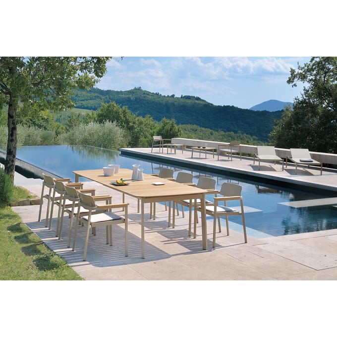Emu Shine tafel - Teak - zwart - M