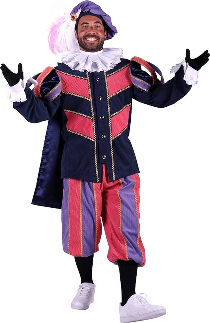 Luxe Piet ribfluweel met cape "Pamplona" maat XXL