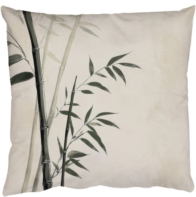 Sierkussens - Kussentjes Woonkamer - 40x40 cm - Japandi - Bamboe - Beige