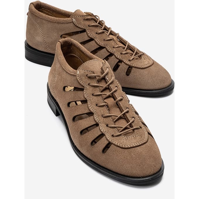 Astron Leren Casual Veterschoenen (Dames)